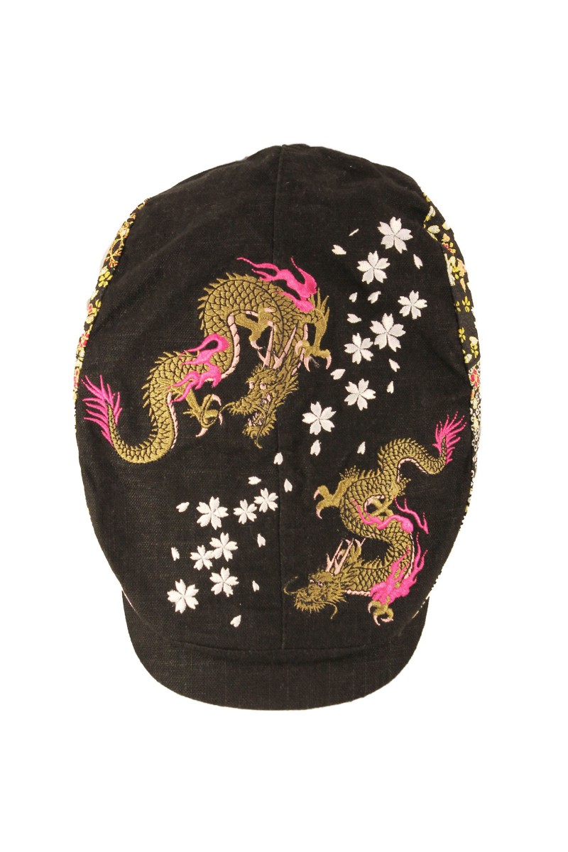 Japanese Cap dragons embroidery