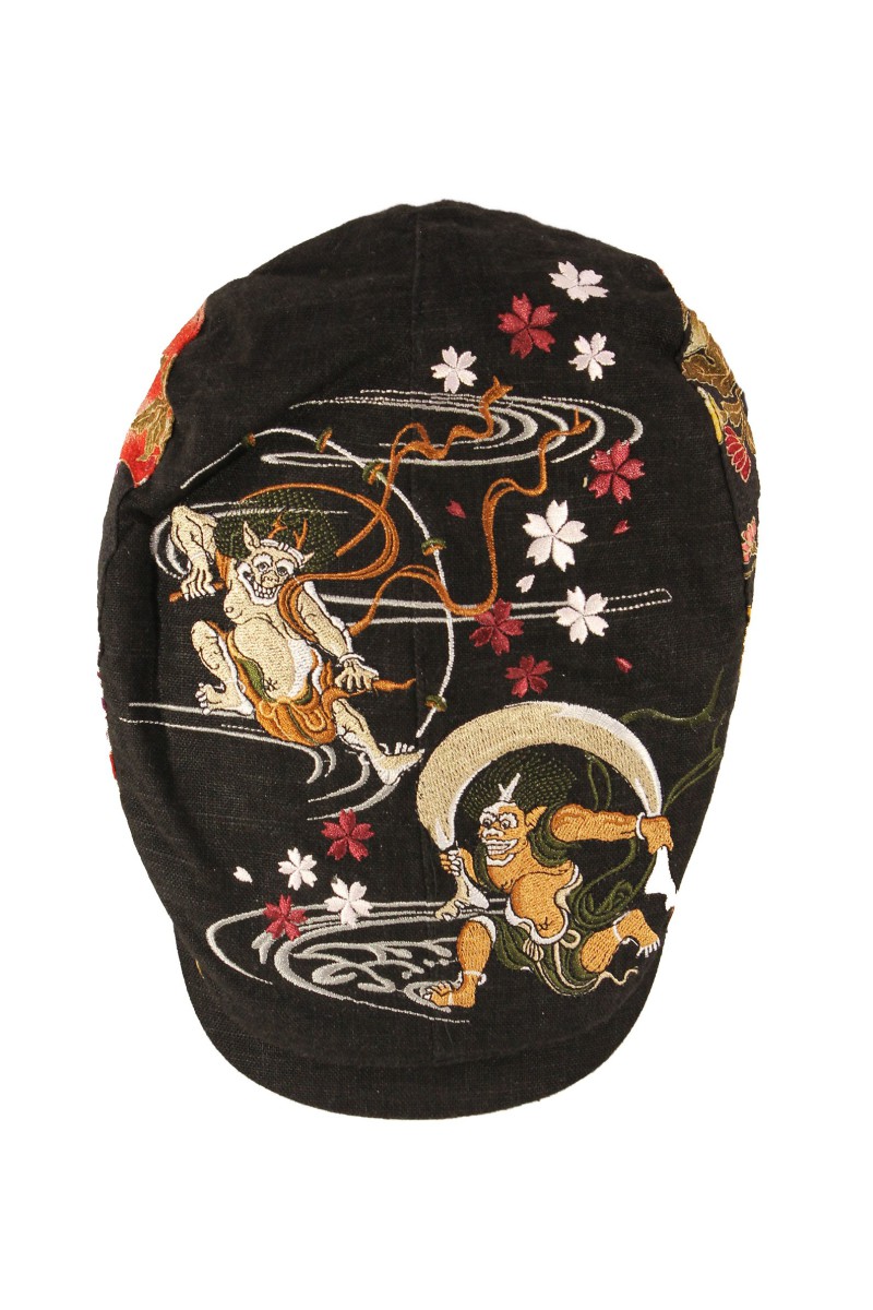 Japanese Cap  Fujinn & Raijin embroidery