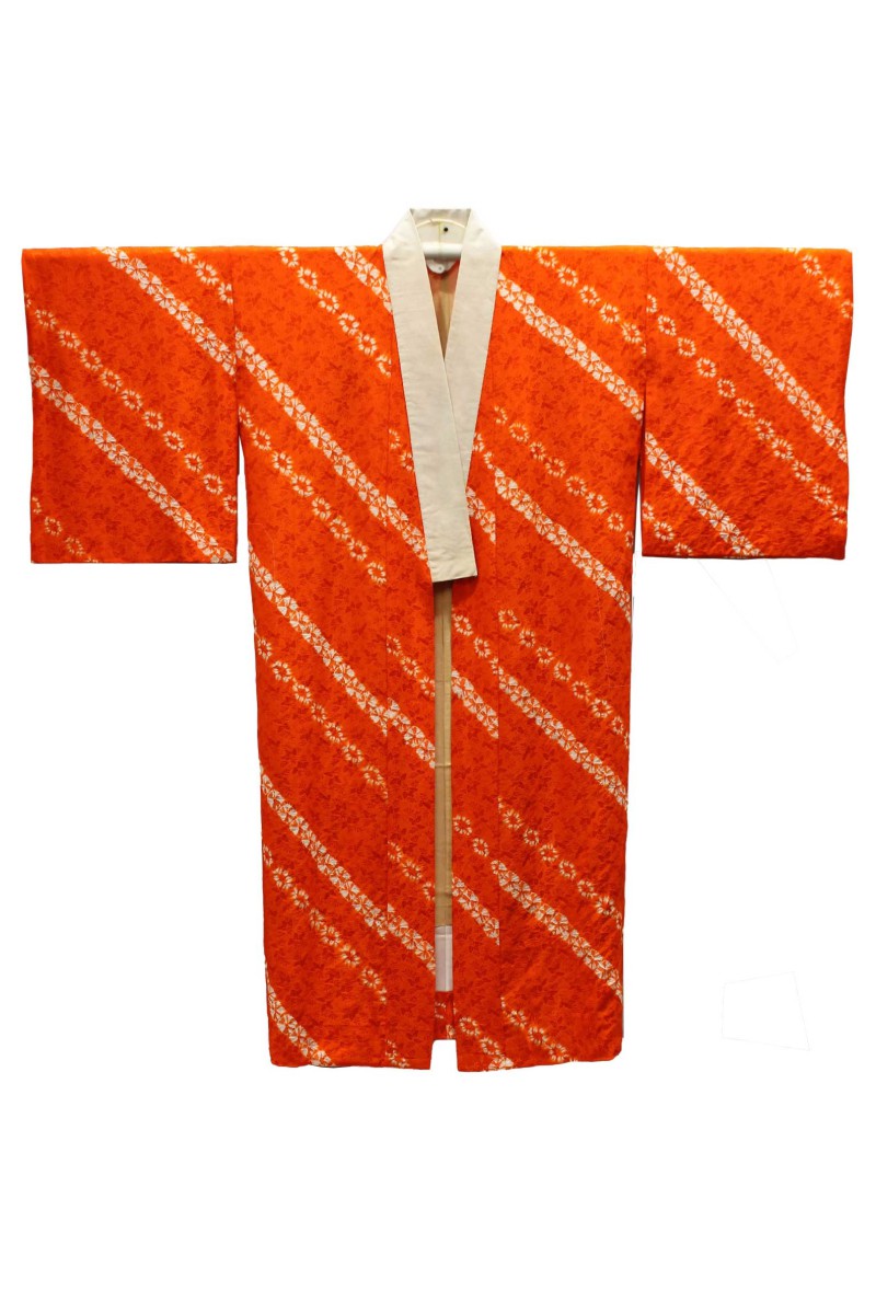 Juban Orange Diagonales Shibori