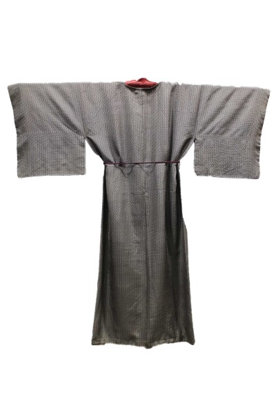 Robe kimono à col rond Argenté