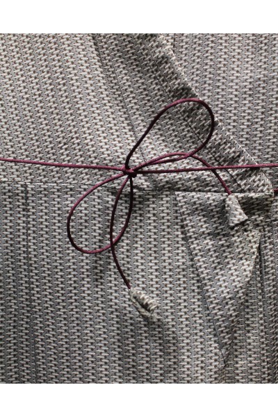 Robe kimono à col rond Argenté