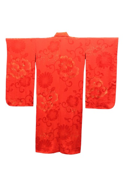 Kimono Cérémonie enfant rouge & or