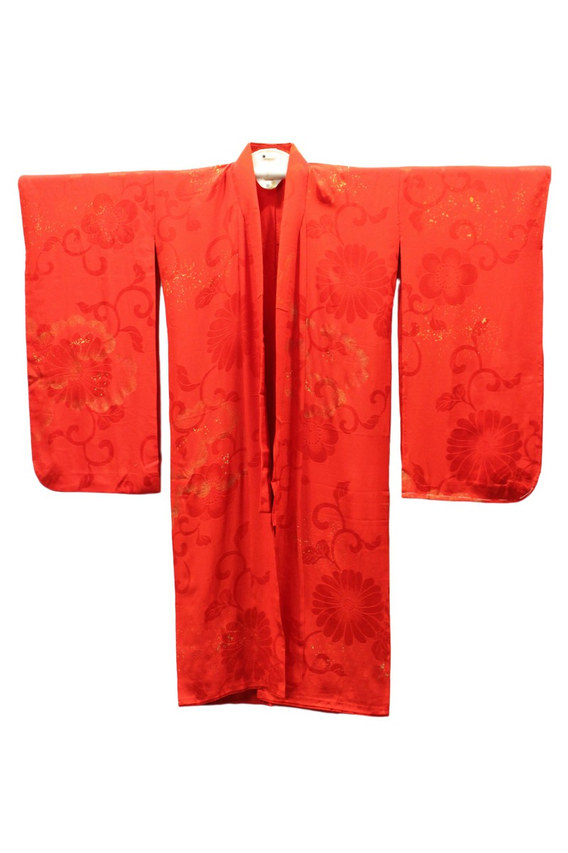 Kimono Cérémonie enfant rouge & or