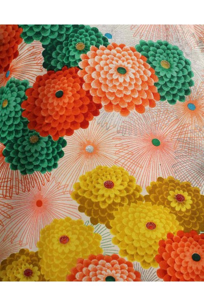 Children's Padded Kimono - Dahlias
