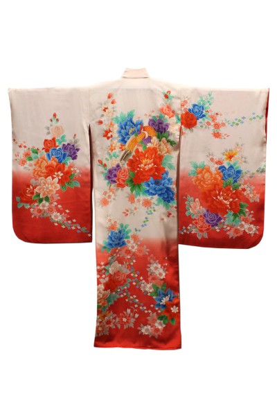 Kimono de Cérémonie Enfant - Faisan & fleurs