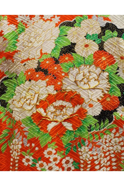 Child ceremony kimono - Orange Bouquets