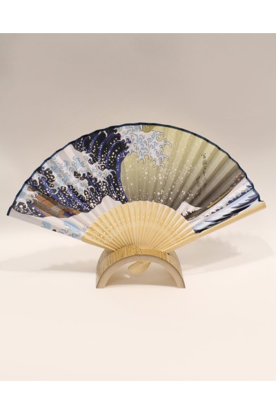 Paper Eventail Hokusai Vague