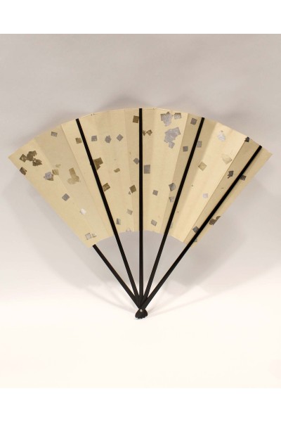 éventail Japonais ancien - coq d'or