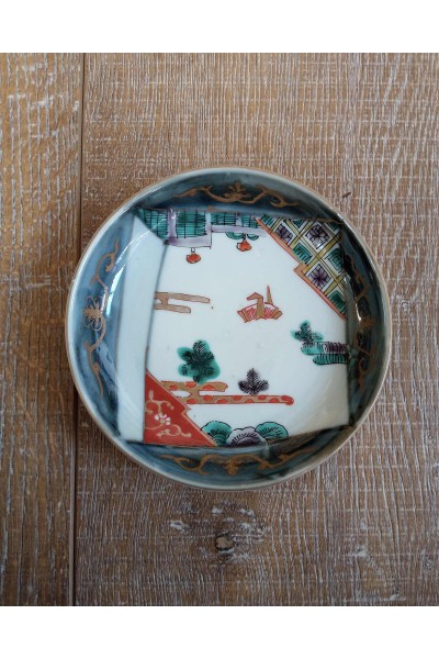 Small antique soup plate "Origami"