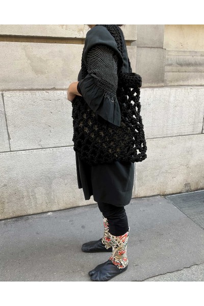 Macramé Bag with Japanese Pouch