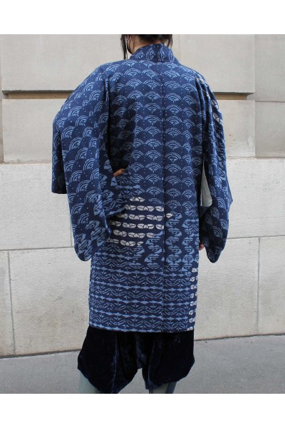 Veste Kimono Upcyclé Vague