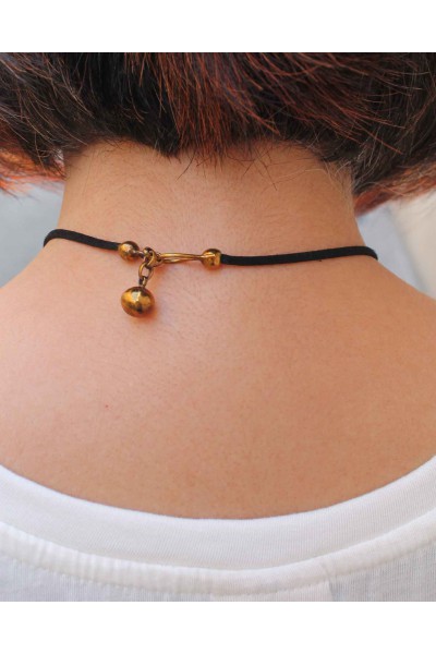 Gold and copper calabash necklace