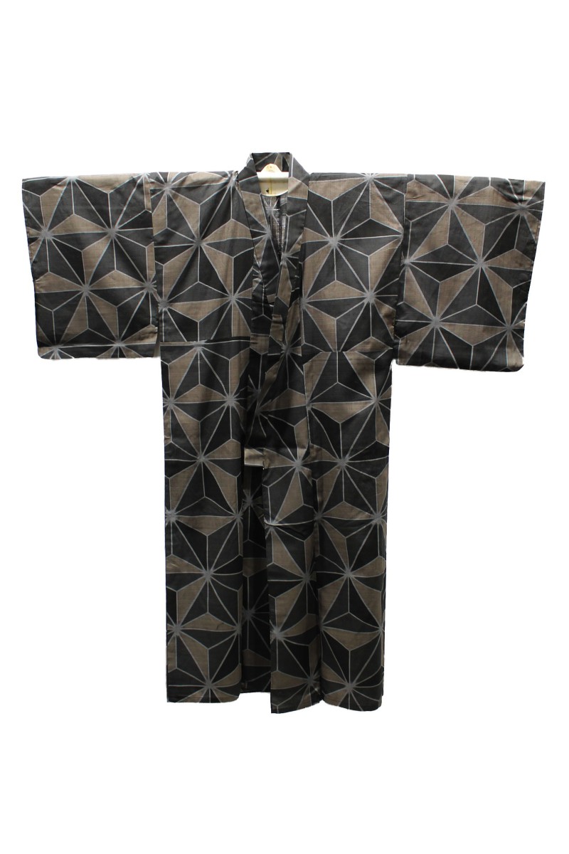 Yukata en coton géométrique Asanoha