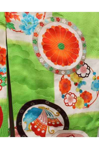 Kimono de cérémonie enfant Vert
