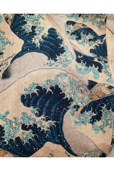 Tote bag Hokusai's Great Wave L