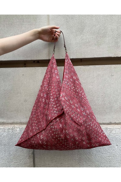 Kimono bag Pink geometric - M