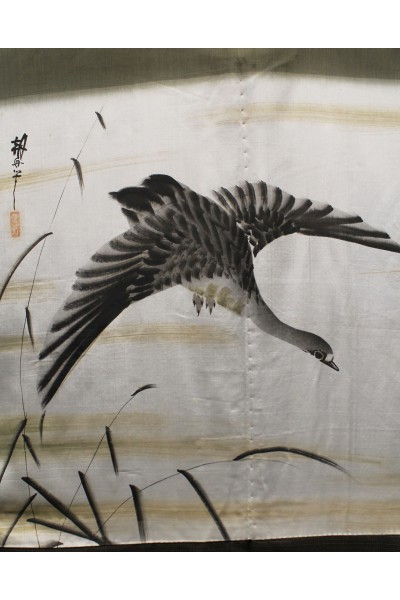 Long Haori for men- Japanese cormorant