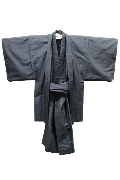 Blue gray Kimono Set