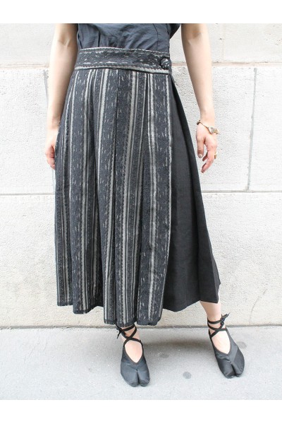 Black lace kimono & Khadi skirt