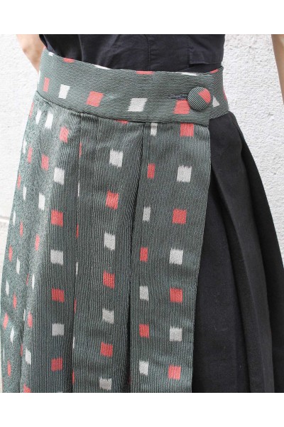 squares kimono & Khadi skirt