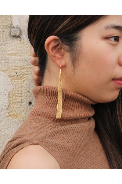 golden cone earrings