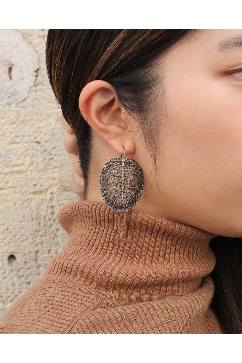 Metallic Leaves earrings