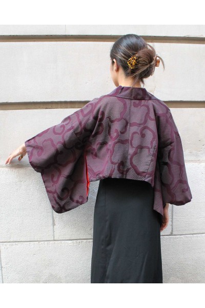 Cropped Kimono jacket Violet