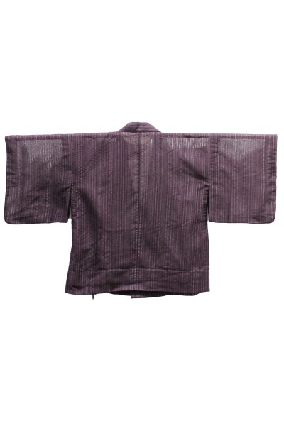 Veste kimono ajourée rayée