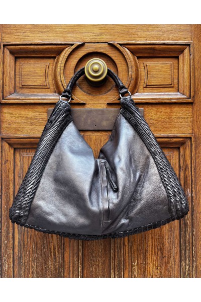 Large soft leather Lune bag