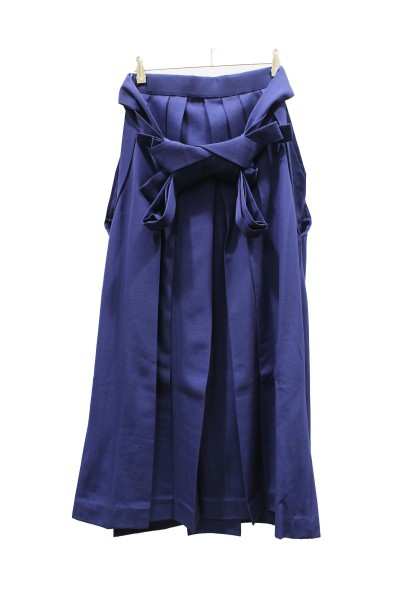 Blue wool Hakama skirt
