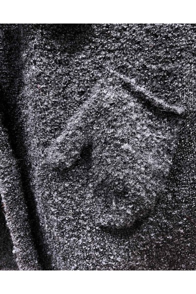 Poncho long en alpaga avec très grande capuche médiévale