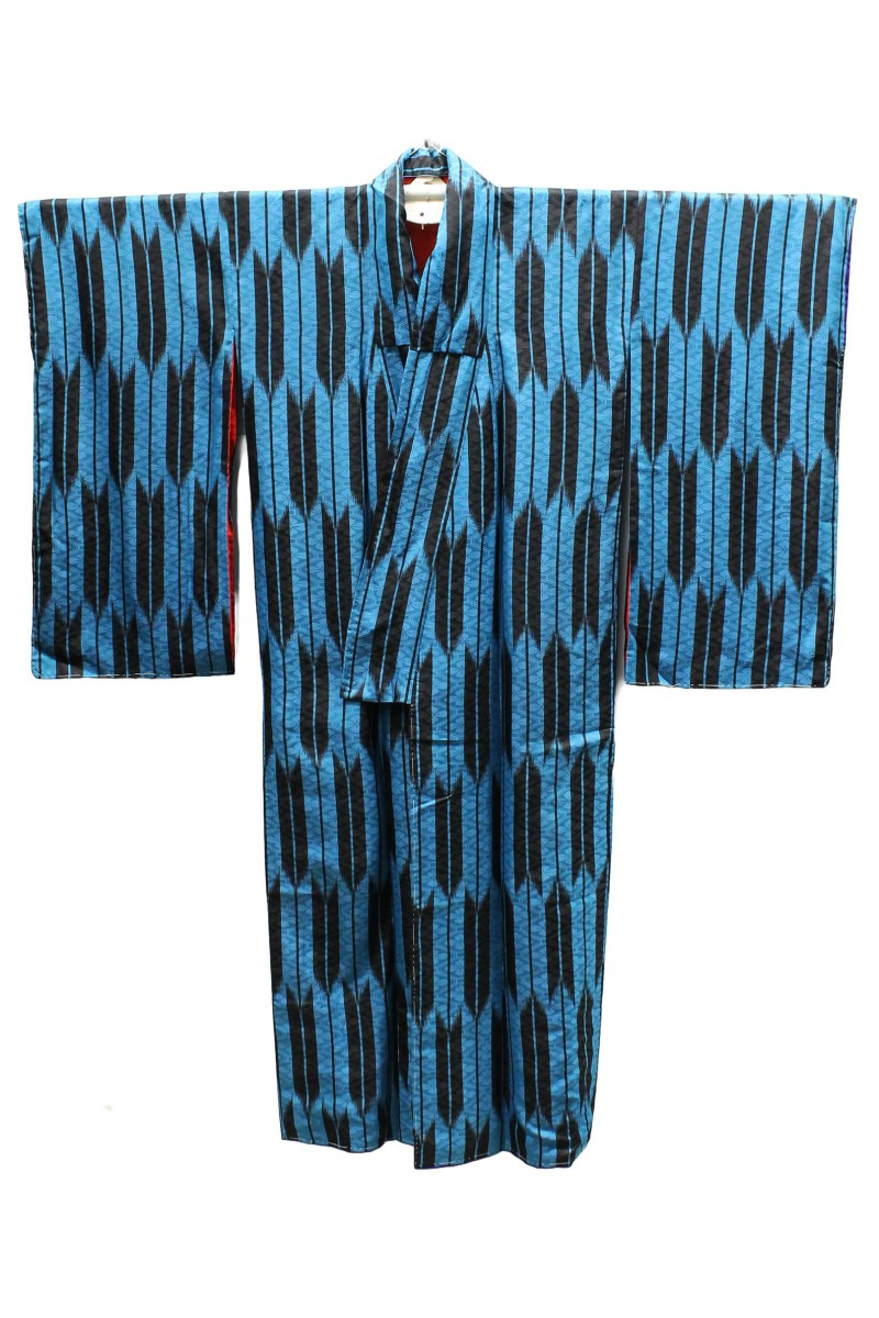 Kimono Bleu Azur Yagasuri