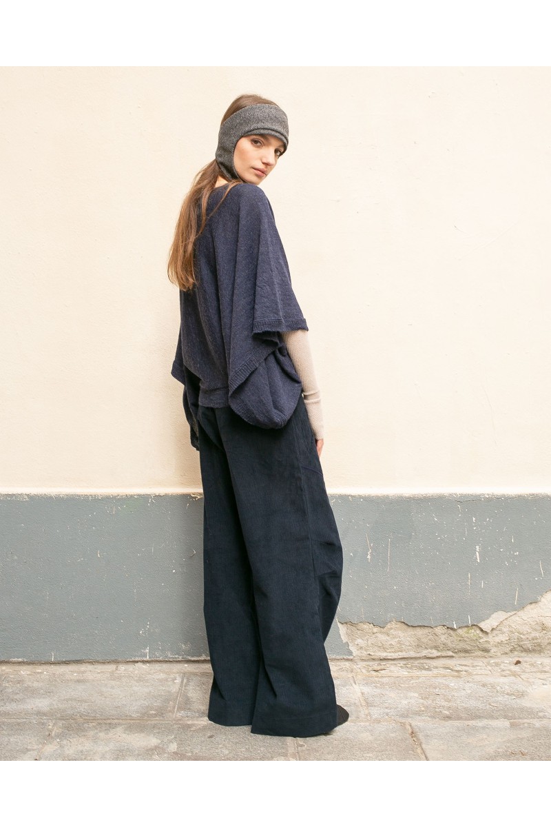 Velvet corduroy wide pants