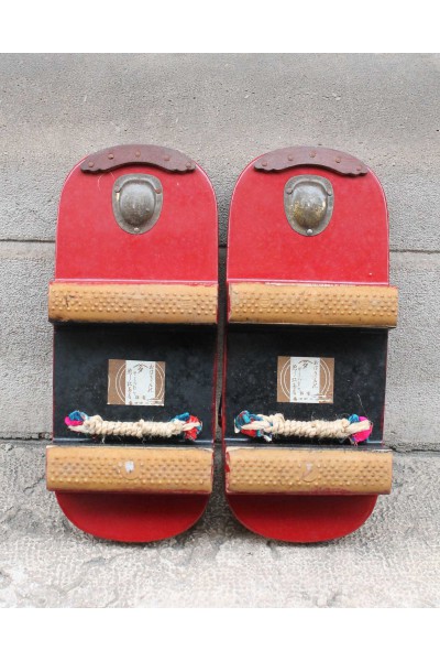 Ancient red lacquered geta
