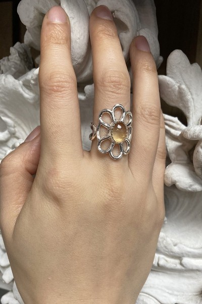 Silver Flower ring