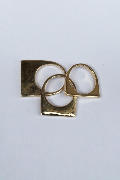 Square bronze ring