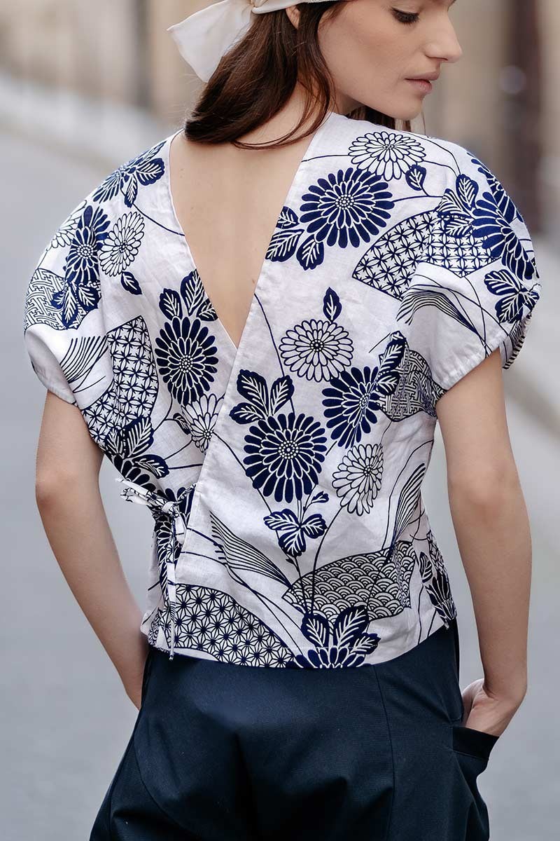 Yukata cross-over top