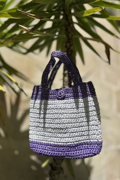 Small Colorful Crochet Tote Bag