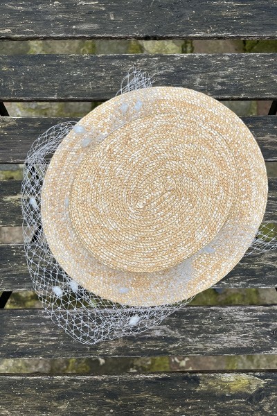 Boater hat with veil NENA