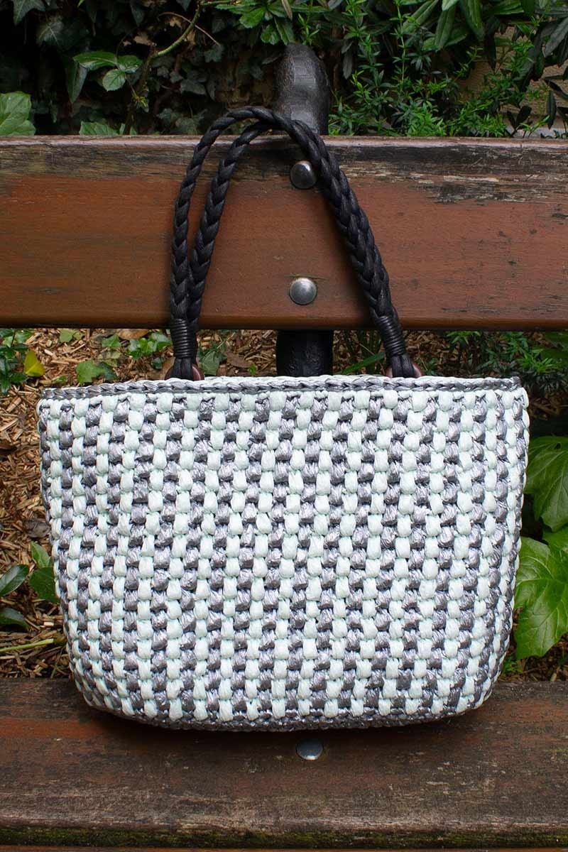 Crochet bag with handles
