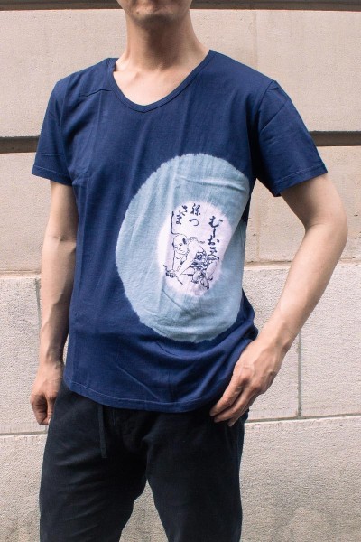 T-shirt block print Bozu