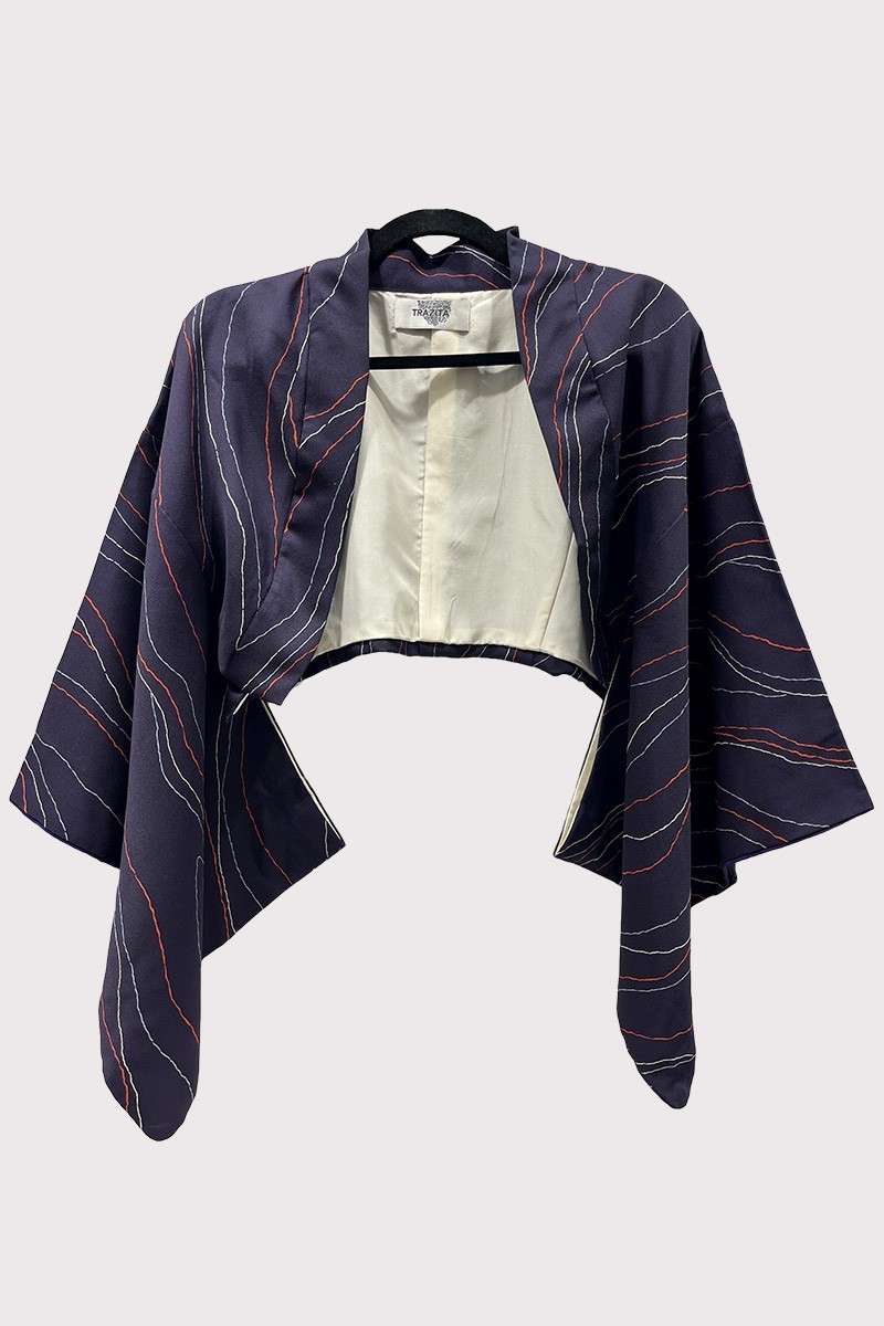 Cropped kimono jacket hotsell