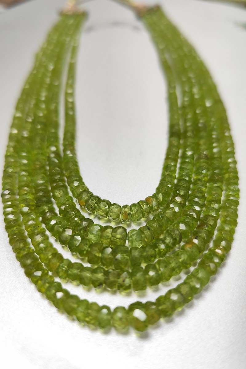 Hand-Cut Gemstone Bead Necklaces - Peridots