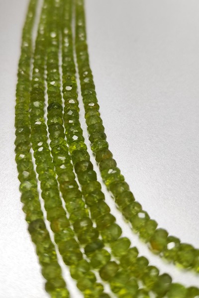 Hand-Cut Gemstone Bead Necklaces - Peridots