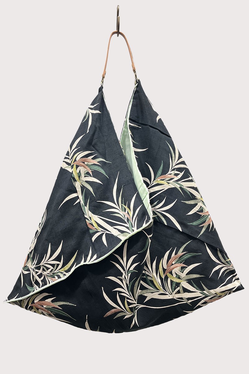 Silk Foliage Kimono Bag