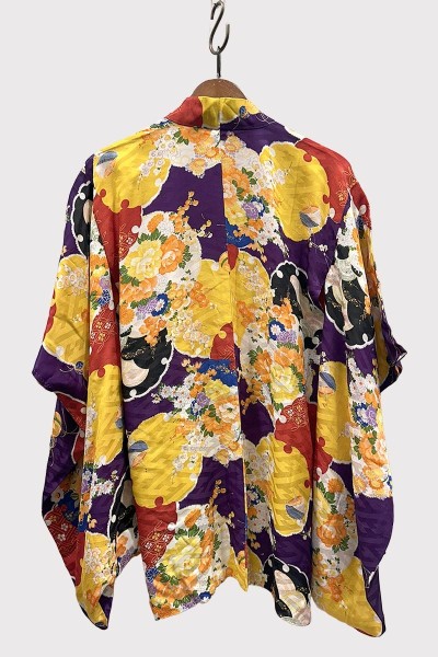 Haori Multicolore à manches Furisode