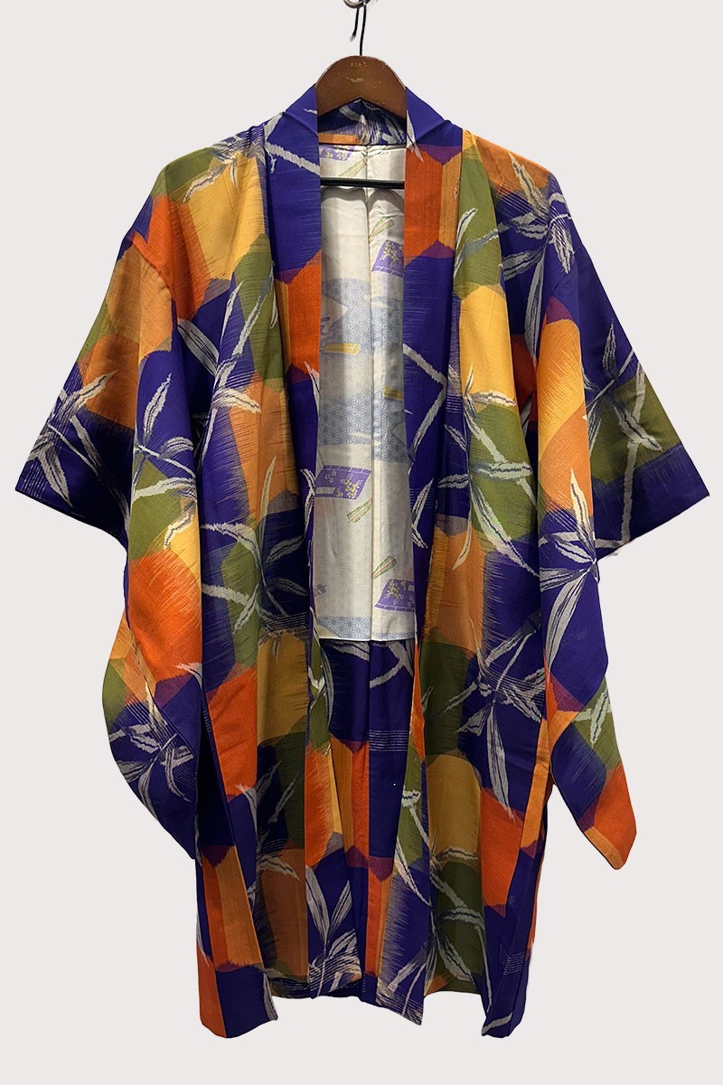 Haori à carreaux Kasuri