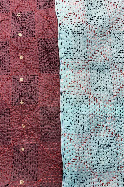 Etole en soie Sashiko