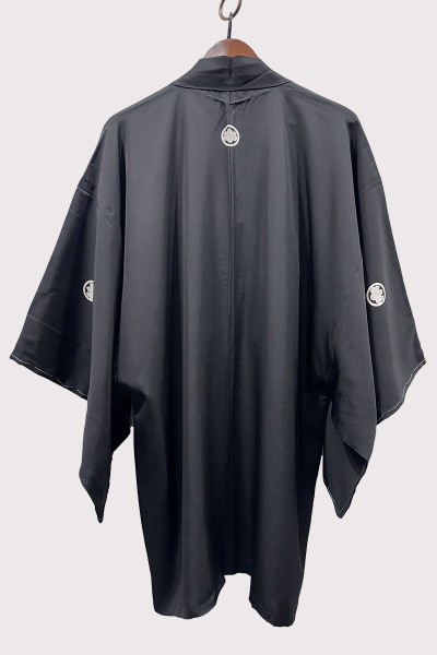 Long Black silk Haori Tiger & Dragon