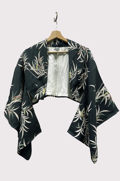 Kimono Bolero en Soie Feuillages